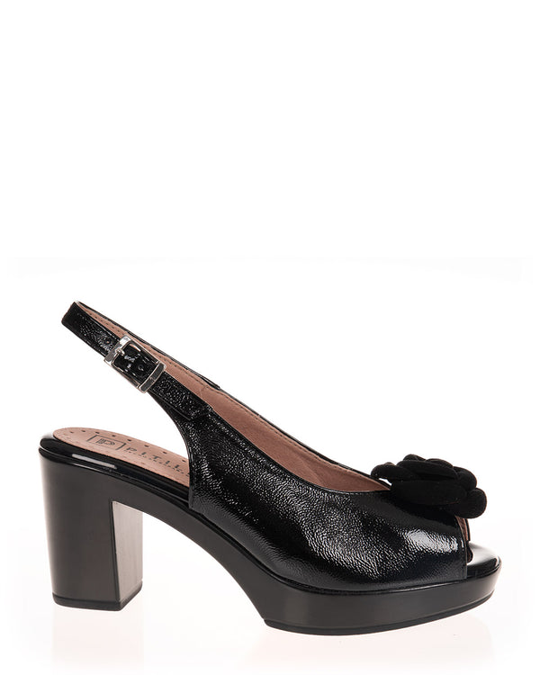 Pitillos 20120 Black Patent Leather Heel