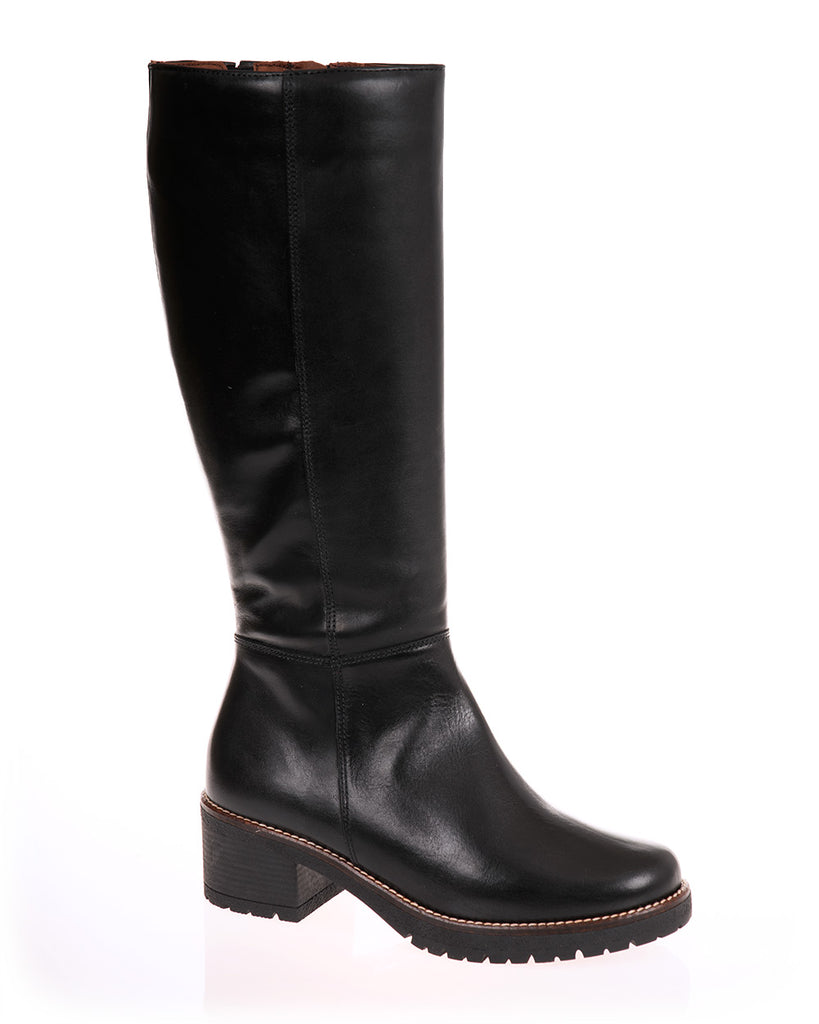 Pitillos 20224 Black Leather Long Boot