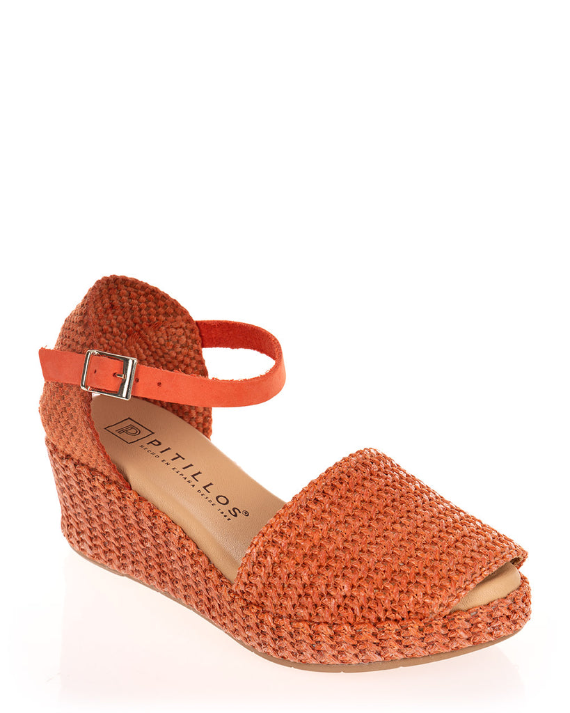 Pitillos 5501 Naranja Orange Summer Sandal Front