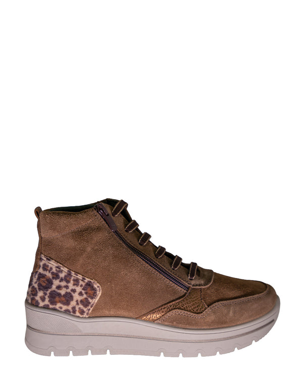 Plumaflex A40022 Chocolate Suede Combination Leather Casual Boot