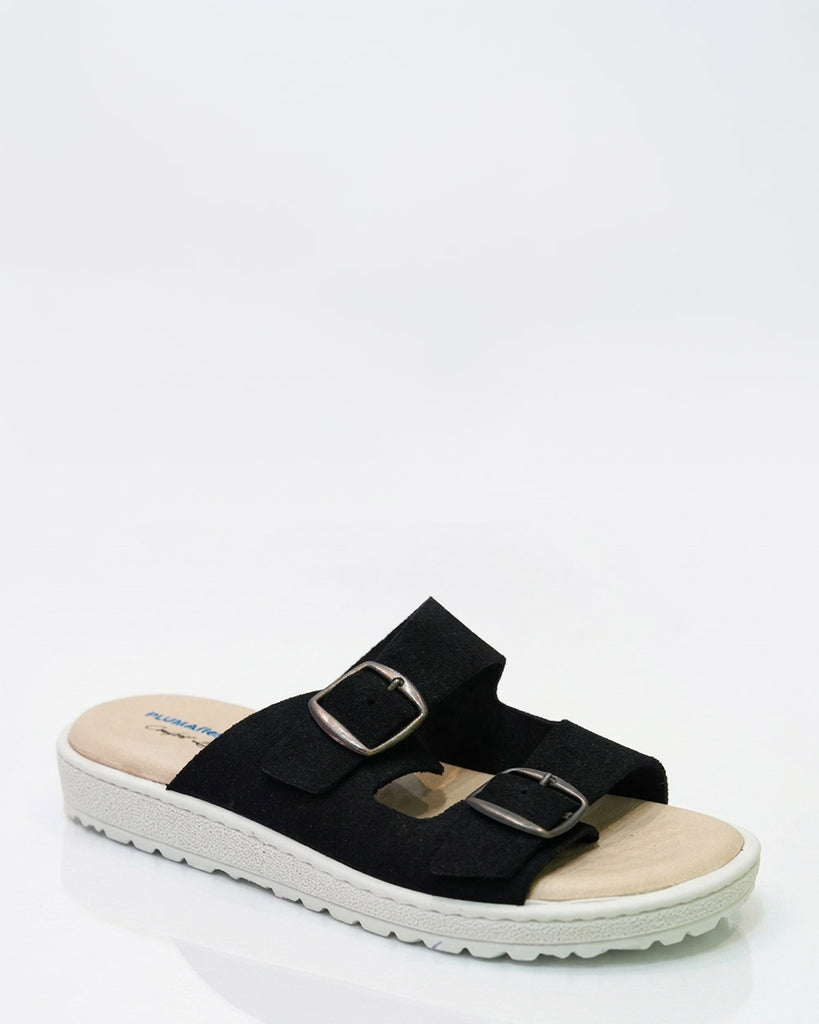 Plumaflex A80500 Black Leather Casual Slide