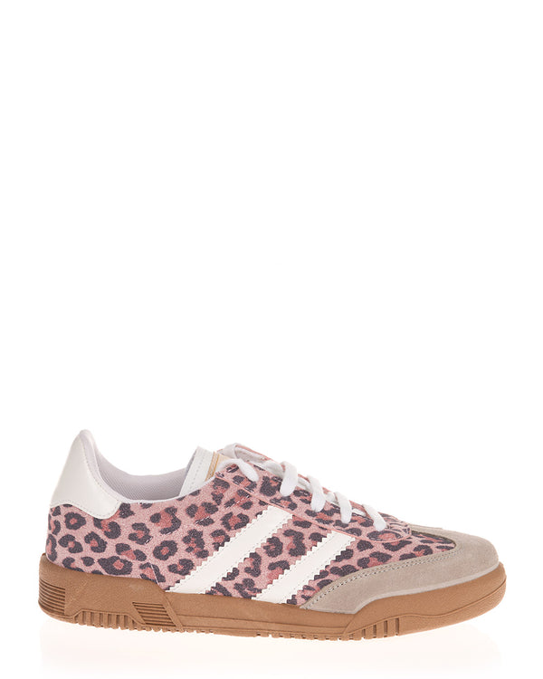 Plumaflex P35009N Rosa Leopard Low Line Leather Sneaker