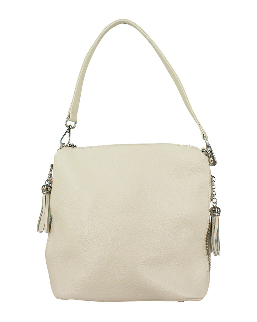 Premio harper-white-leather-shoulder-bag