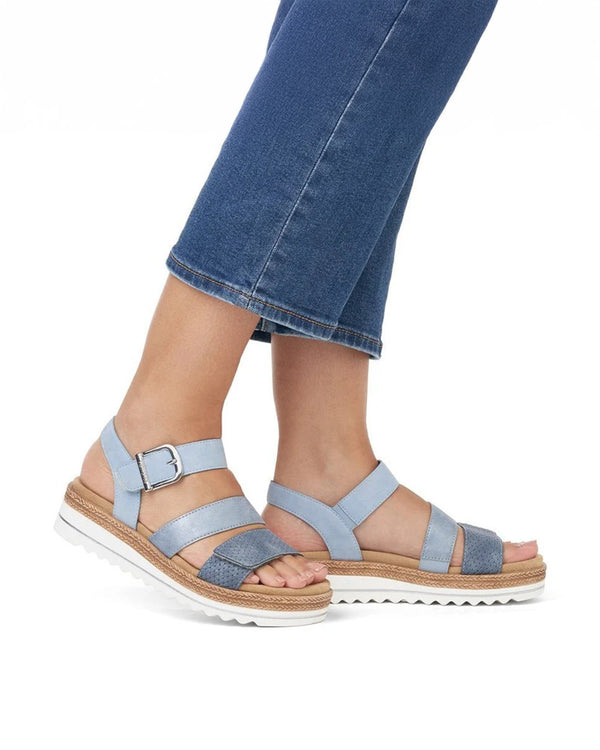 Remonte D0Q55-12 Blue Vegan Wedge Sandal