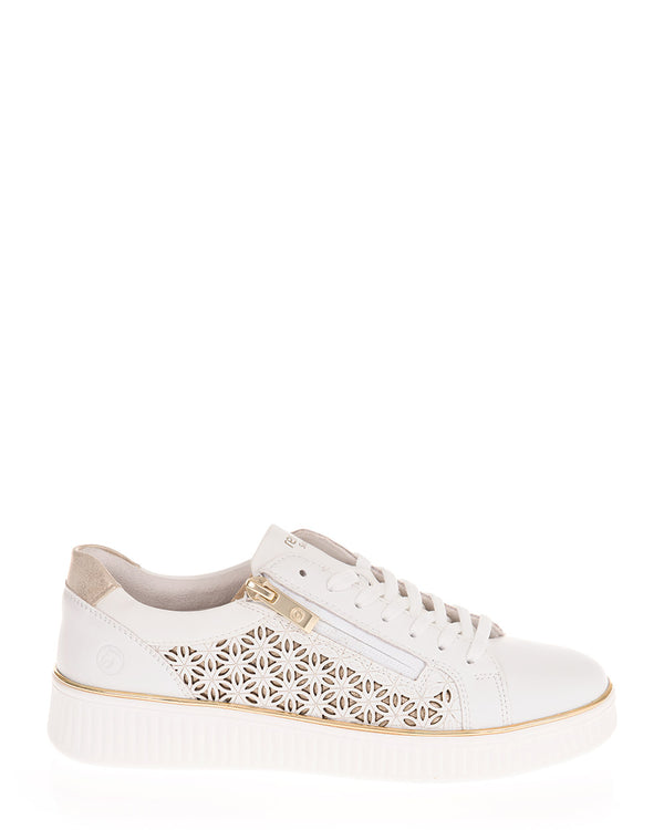 Remonte D2E03/80 White Leather Lightweight Sneaker