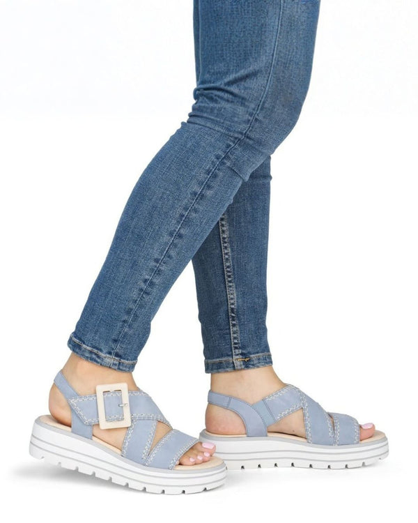 Remonte D3N51-10 Wyler Blue Leather Sandal