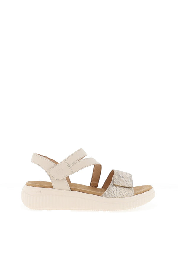 Remonte D3L51-60 Sutton Beige & White Leather Sandal