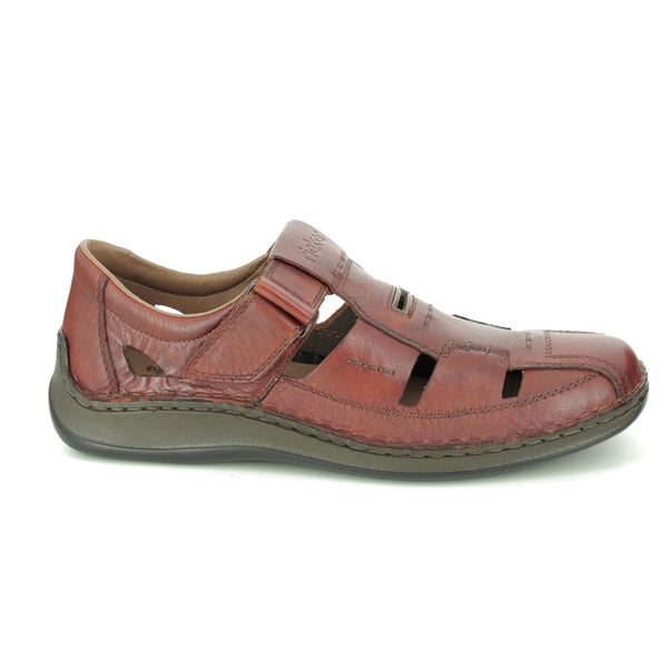 Rieker 05284-24 Mens Brown Leather Walking Shoe