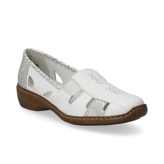 Rieker 41385-80 Gabes White Leather Shoe