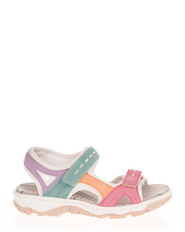 Rieker 68866-92 Multi Color Textile Walking Sandal