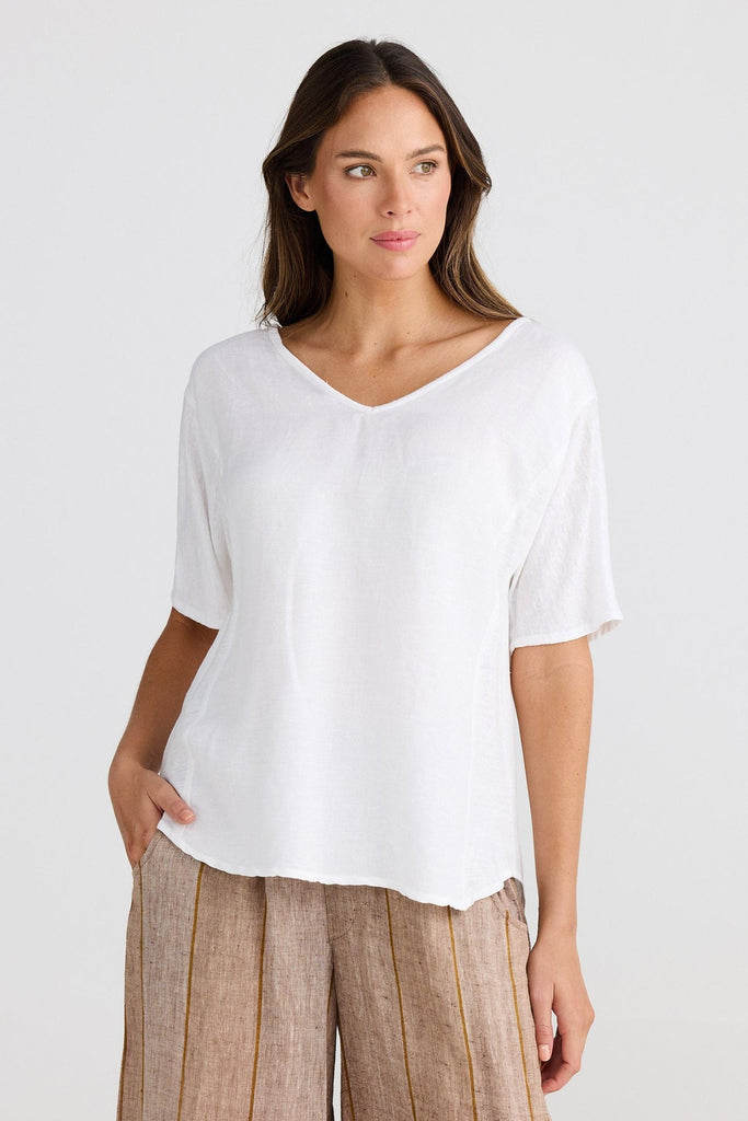 Shanty SH24275-1 Livorno White Linen Top