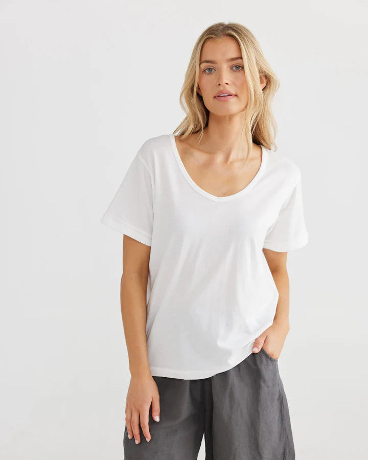 Shanty SH24286-1 Kasai White Wash Short Sleeve Tee