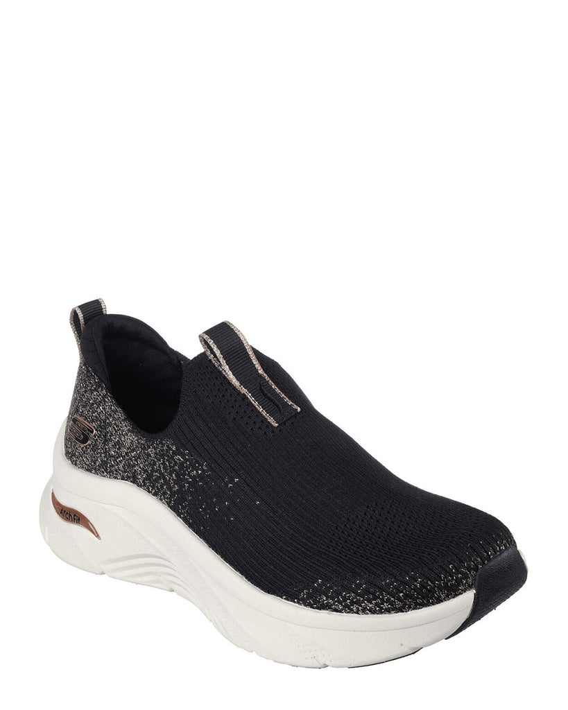 Skechers Arch Fit D' Lux Glimmer Black Rose Gold