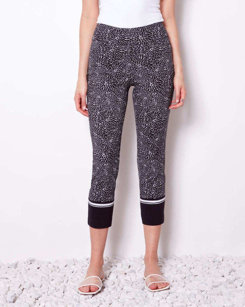 Up Edge Crop Pant Black & White