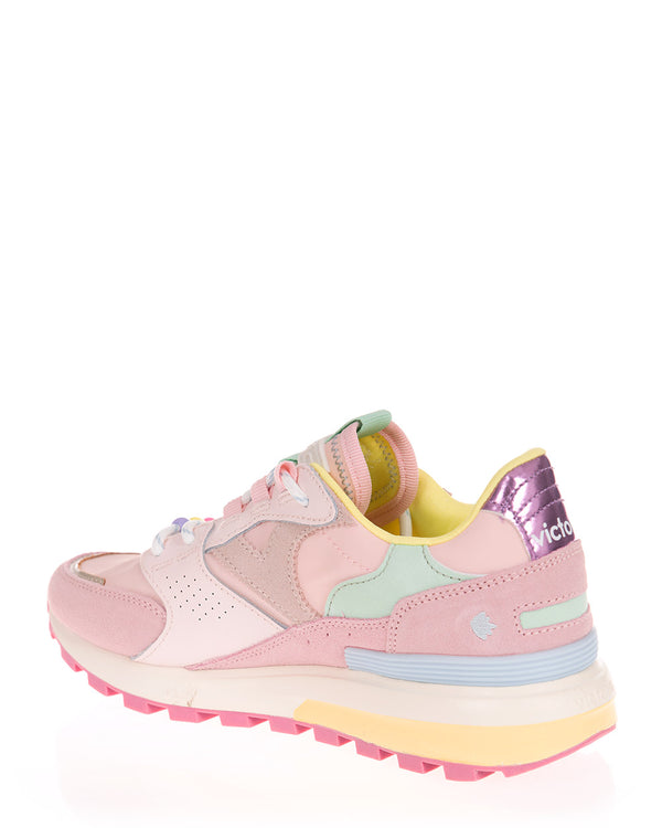 Victoria 1 156111 Rosa Leather & Textile Trainer