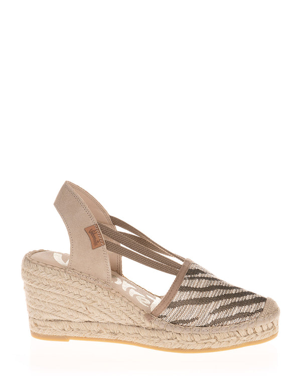 Vidorreta S25353 Safari/Marron Wedge Espadrille
