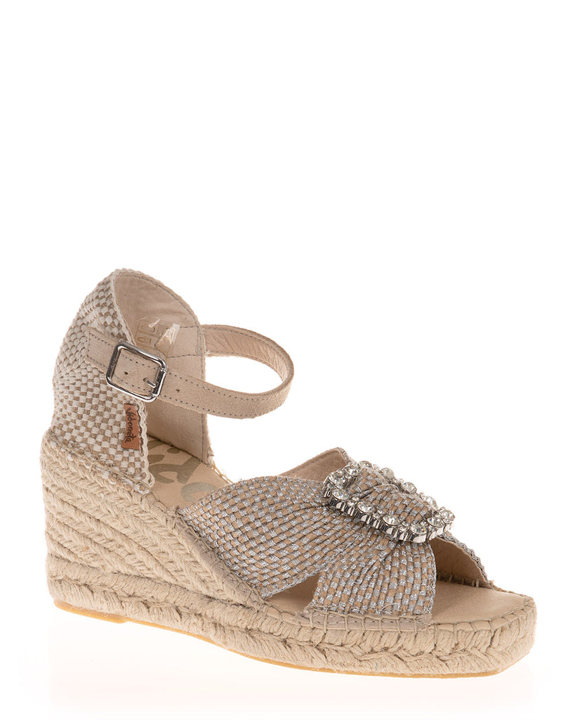 Vidorreta S25358 Lazo/Arena Leather Espadrille Wedge