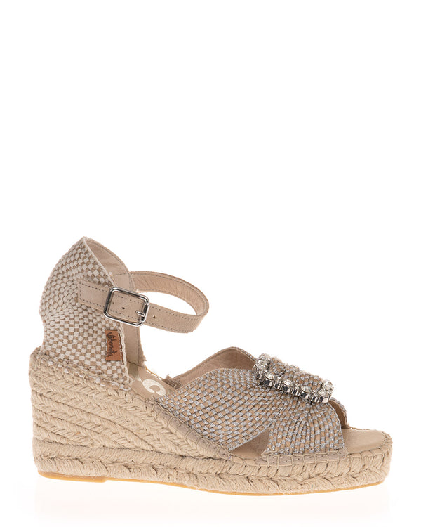Vidorreta S25358 Lazo/Arena Leather Espadrille Wedge