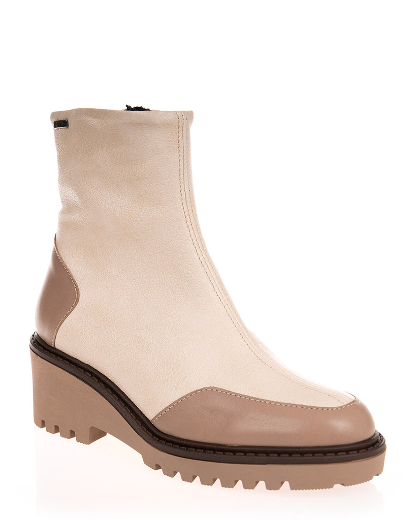Viguera 8292 Beige Leather Ankle Boot