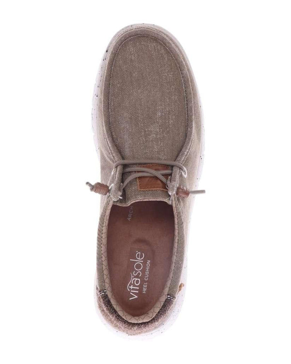 Vitasole Hipster Men's Taupe Casual Deck Shoe