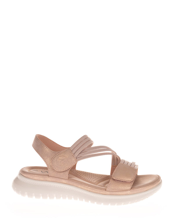Wilde Sannah Rose Gold Shimmer Wedge Sandal