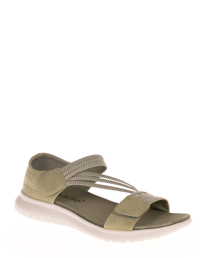 Wilde Sirena Olive Low Wedge Summer Sandal