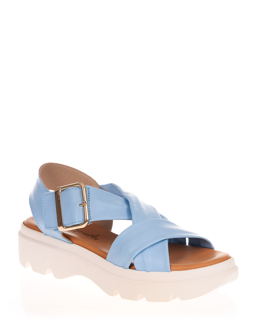 X Bonita J245 Tubular Nube Leather Light Blue Sandal
