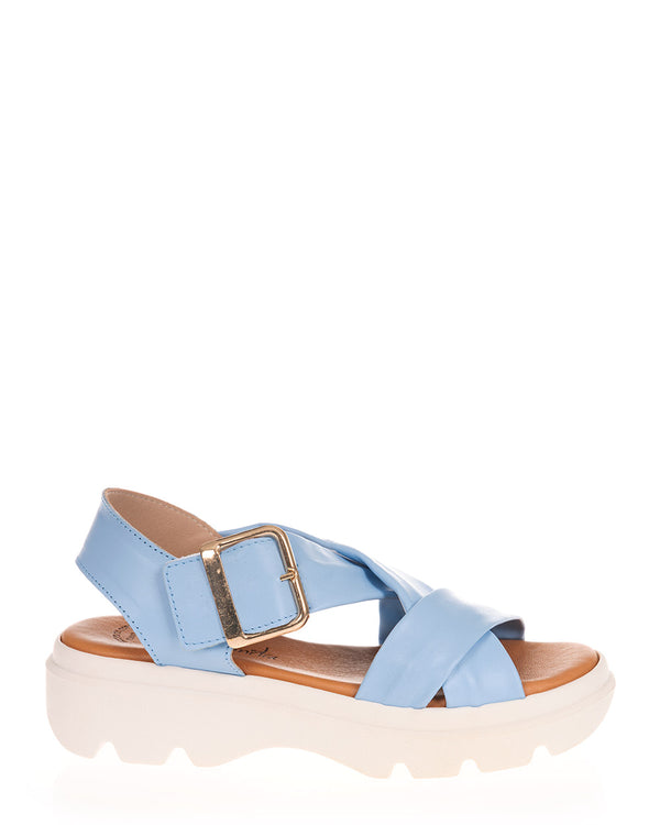 X Bonita J245 Tubular Nube Leather Light Blue Sandal