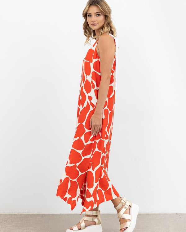 X.LAB LiveLife Dress Reversable Red Print