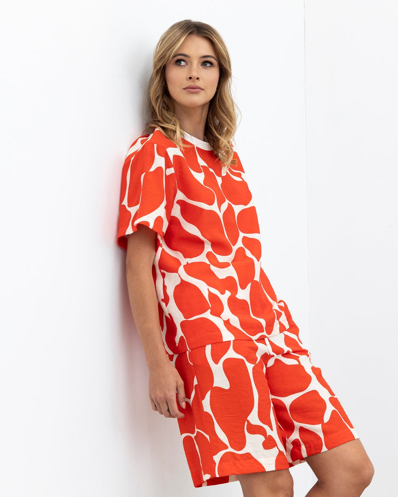 X.LAB Stop Motion Top Red Print