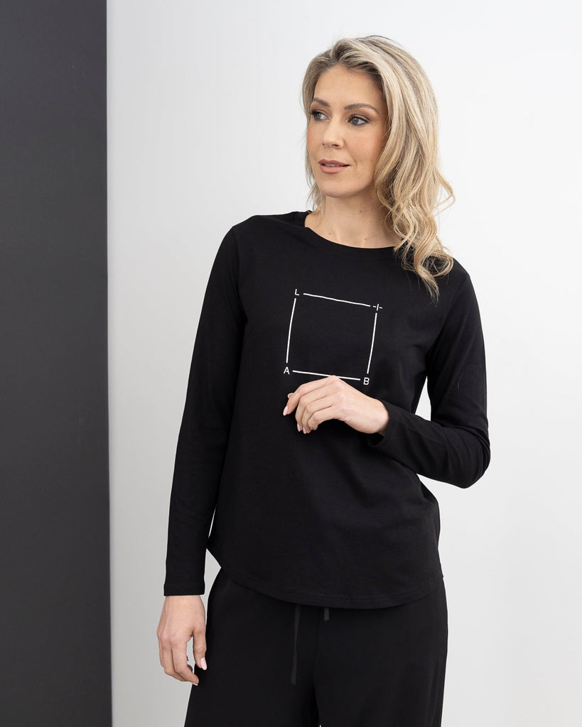 X.LAB X Box Tee Black/White Long Sleeved Tee