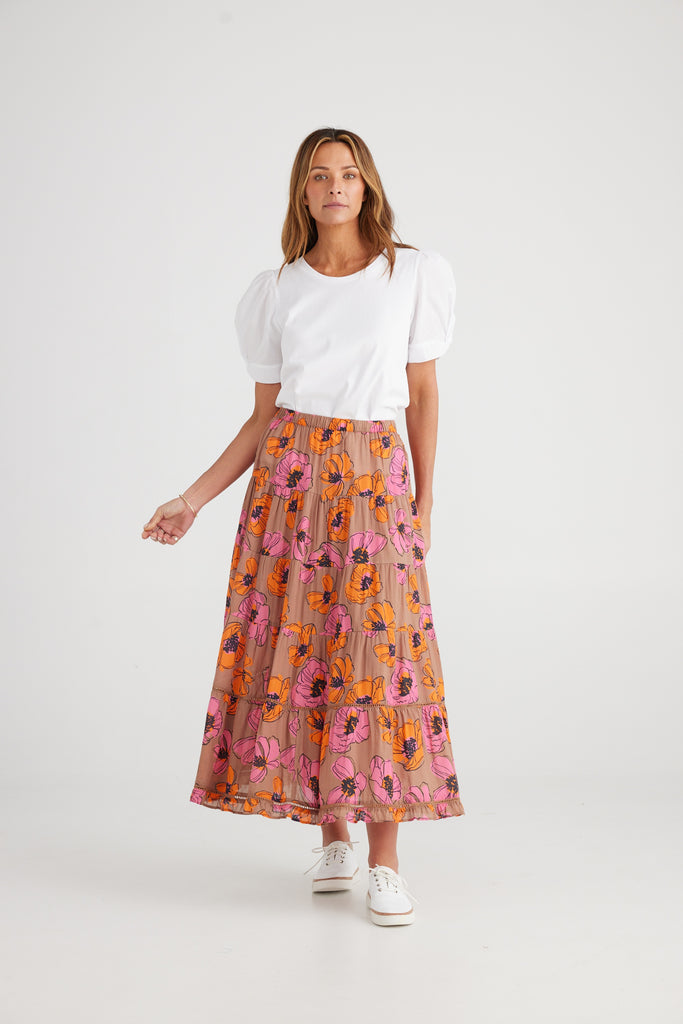 Brave & True Wonderland Skirt Bromley Print Cotton