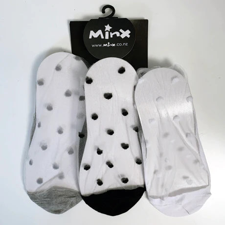 Minx Spotty Sock Sheer 3 Pack
