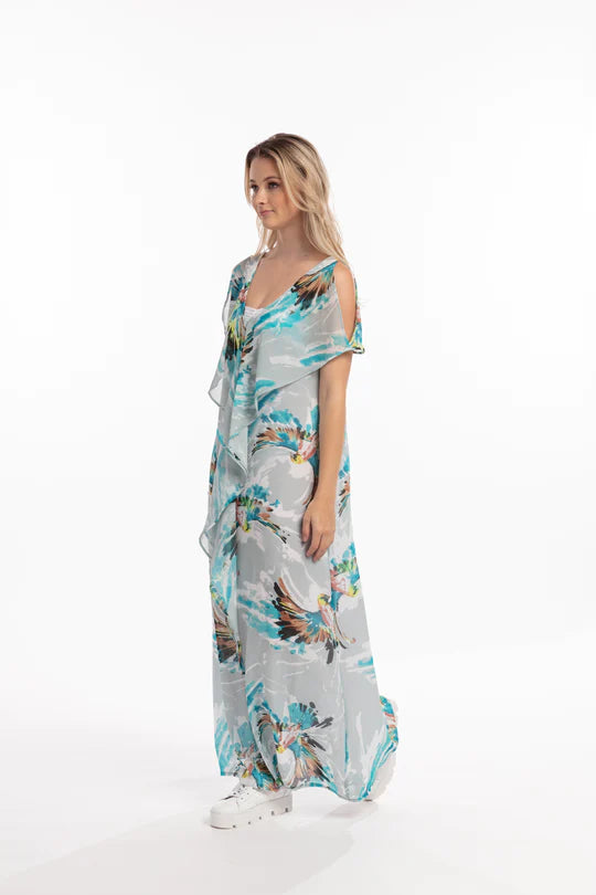 X LAB 399 Turquoise Printed Dress