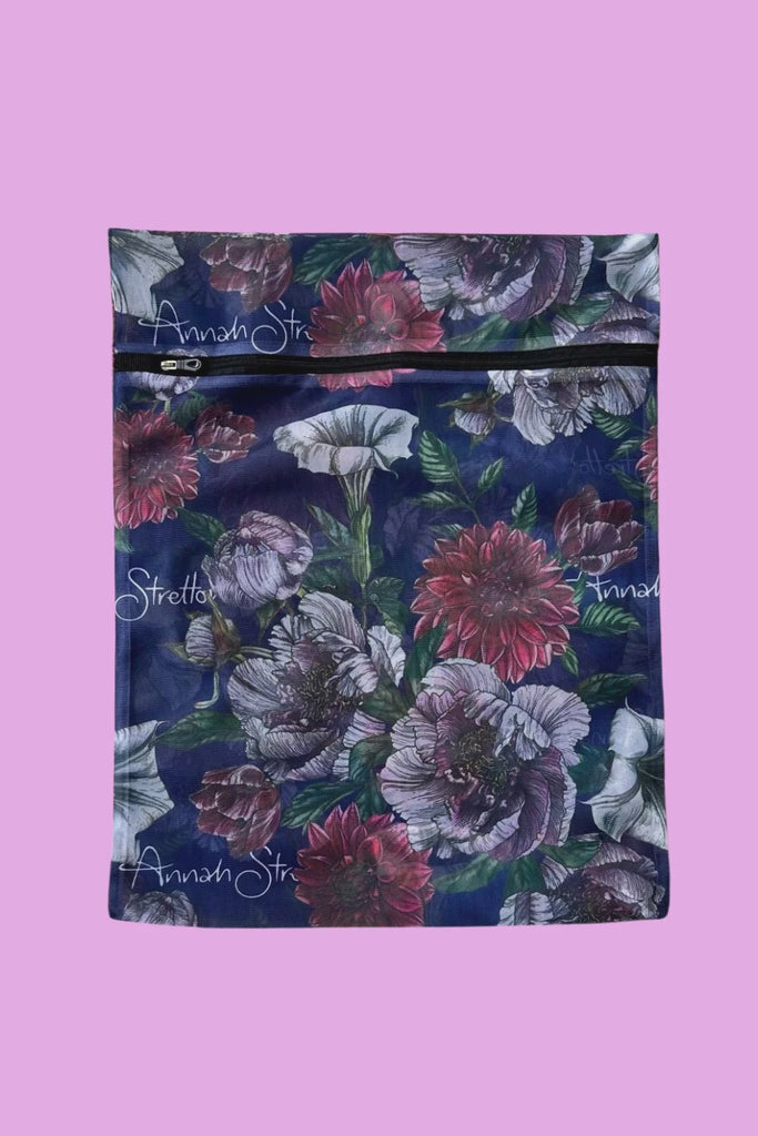 Annah Stretton Indigo Floral Large Washing Bags