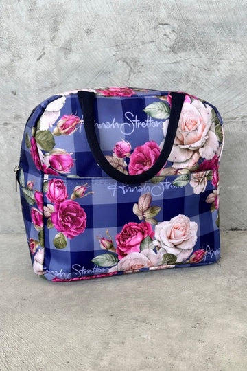 Annah Stretton Cream Rose Floral print Insulated Toiletry Bag  or Wine Chiller