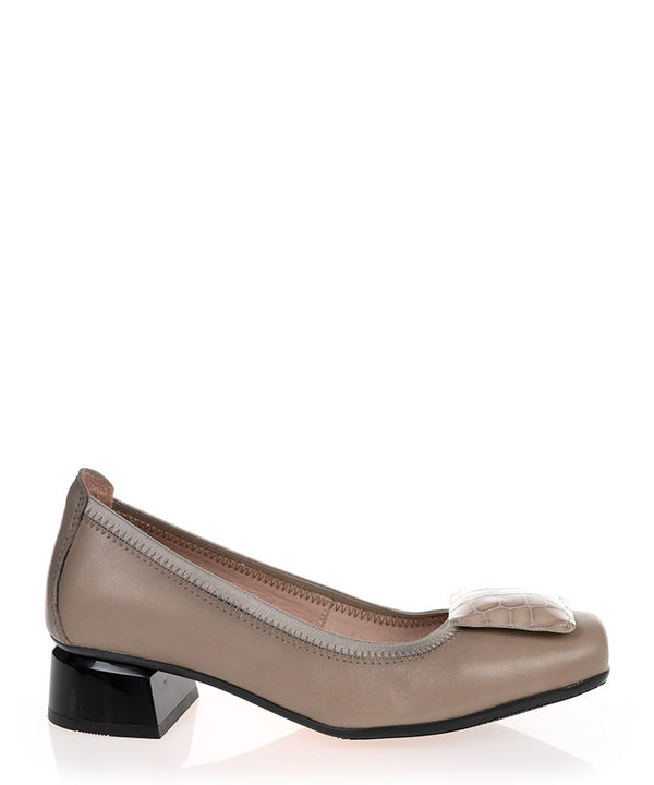 Hispanitas H1222384 Salma Taupe Leather Glove Fit Shoe