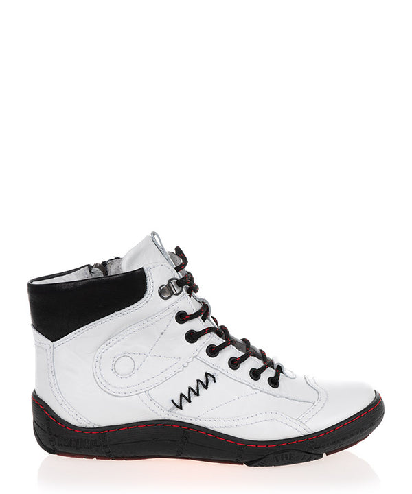 Kacper 4-4969 White Leather Casual Boot