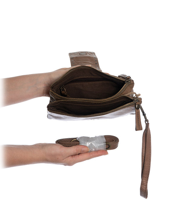 Kompanero Femi Olive Leather Purse /Small Hand Bag