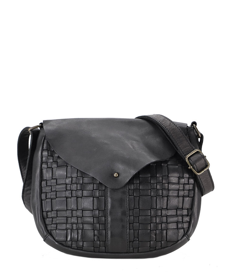 Kompanero Nalani Black Leather Shoulder Bag
