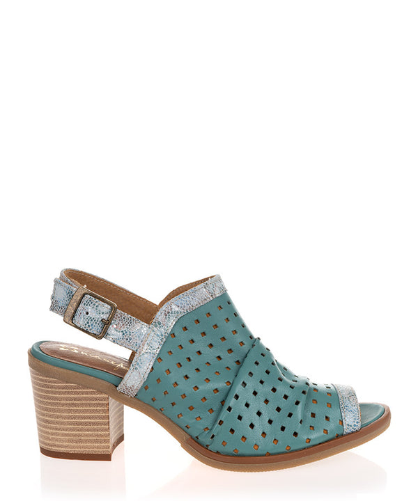 Maciejka 04983 Turquoise Leather Summer Shoe