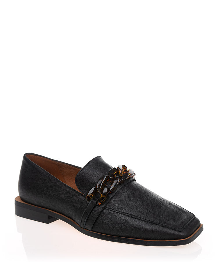 Neo AG-21540 Black Leather Low Brogue Shoe