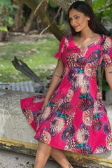 Annah Stretton Patty Pink Dahlias Dress