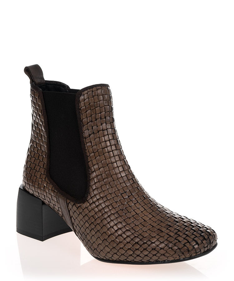 Quait 20796 Alga Trenzado Dama Brown Leather Ankle Boot